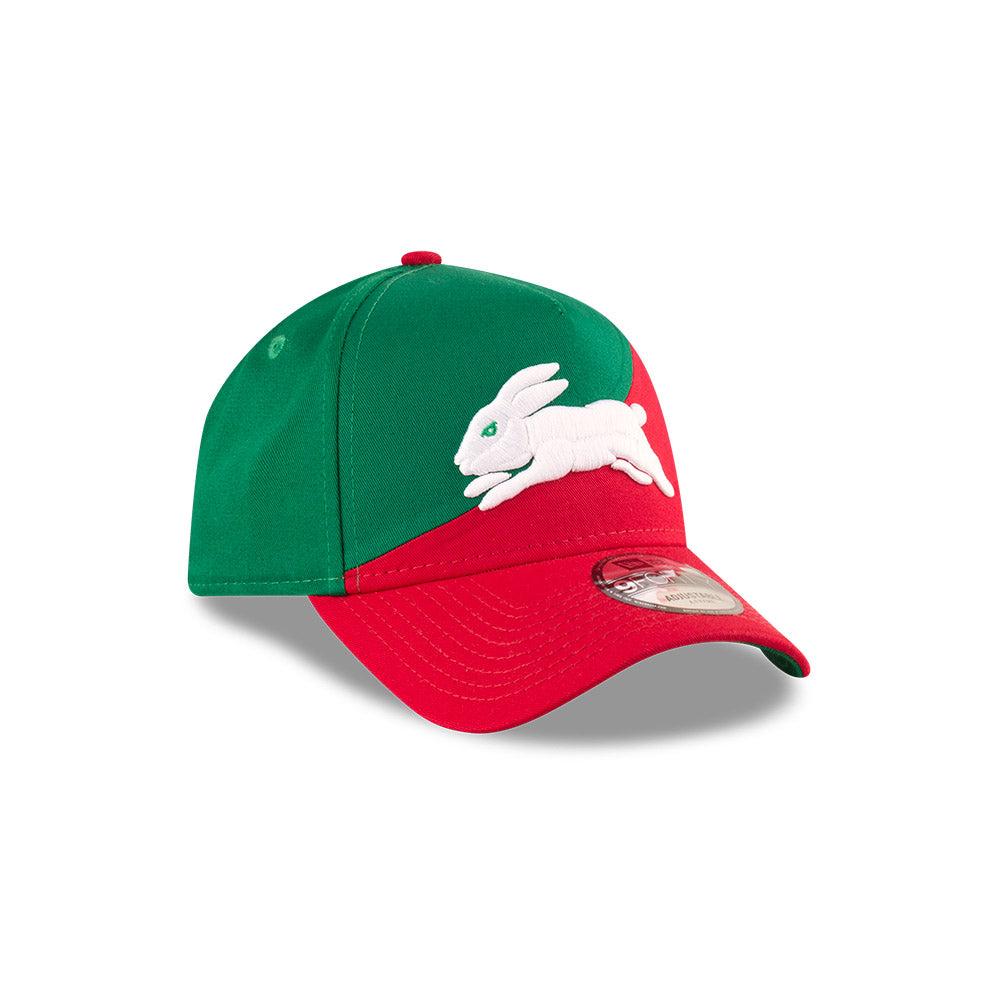 South Sydney Rabbitohs Hat - 2025 Green Flow 9Forty A-Frame NRL Snapback Cap - New Era